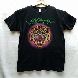 Ed Hardy Bling Tiger T Shirt New